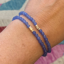 Load image into Gallery viewer, BLUE CHALCEDONY gemstone single-strand bracelet
