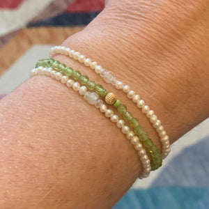 PERIDOT single-strand gemstone bracelet