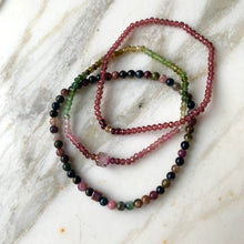 Load image into Gallery viewer, MULTI TOURMALINE single-strand gemstone bracelet