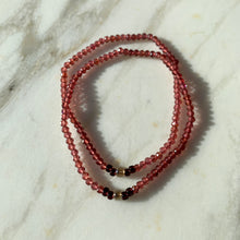 Load image into Gallery viewer, GARNET gemstone single-strand bracelet