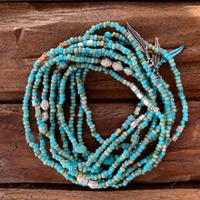Load image into Gallery viewer, TURQUOISE BEAUTY beaded gemstone &#39;wristlace&#39;
