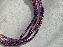 Load image into Gallery viewer, RAINBOW GARNET beaded gemstone &#39;wristlace&#39;