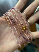 Load image into Gallery viewer, ROSE GOLD beaded &#39;wristlace&#39; with vintage beads