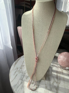 PINK OPAL LUXURY beaded gemstone 'wristlace'